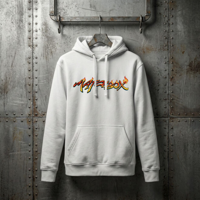 Matchbox BurningMan C – White – Unisex mikina