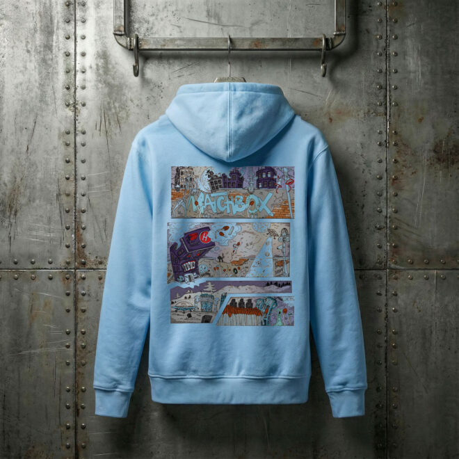 Matchbox Comix – SkyBlue – Unisex mikina
