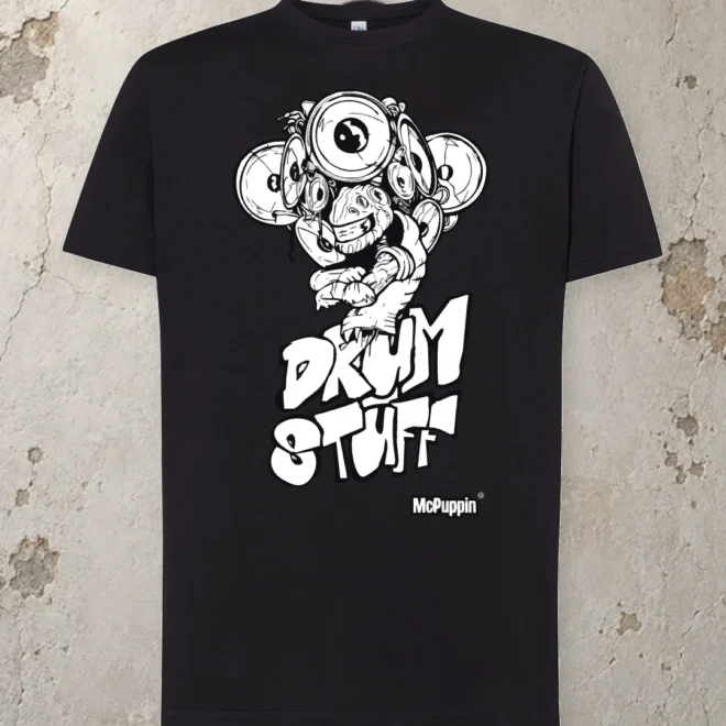McPuppin Design 02 — Tee 190 — Black — front