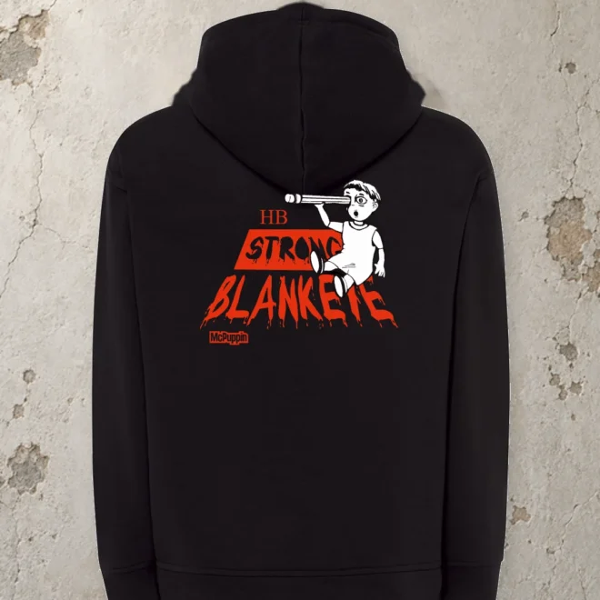 McPuppin Design 04 — Hoodie 320 — Black — back